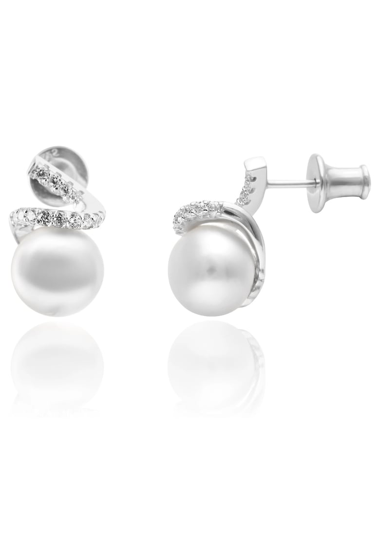 Cercei argint cu perle naturale si zirconia - Filo
