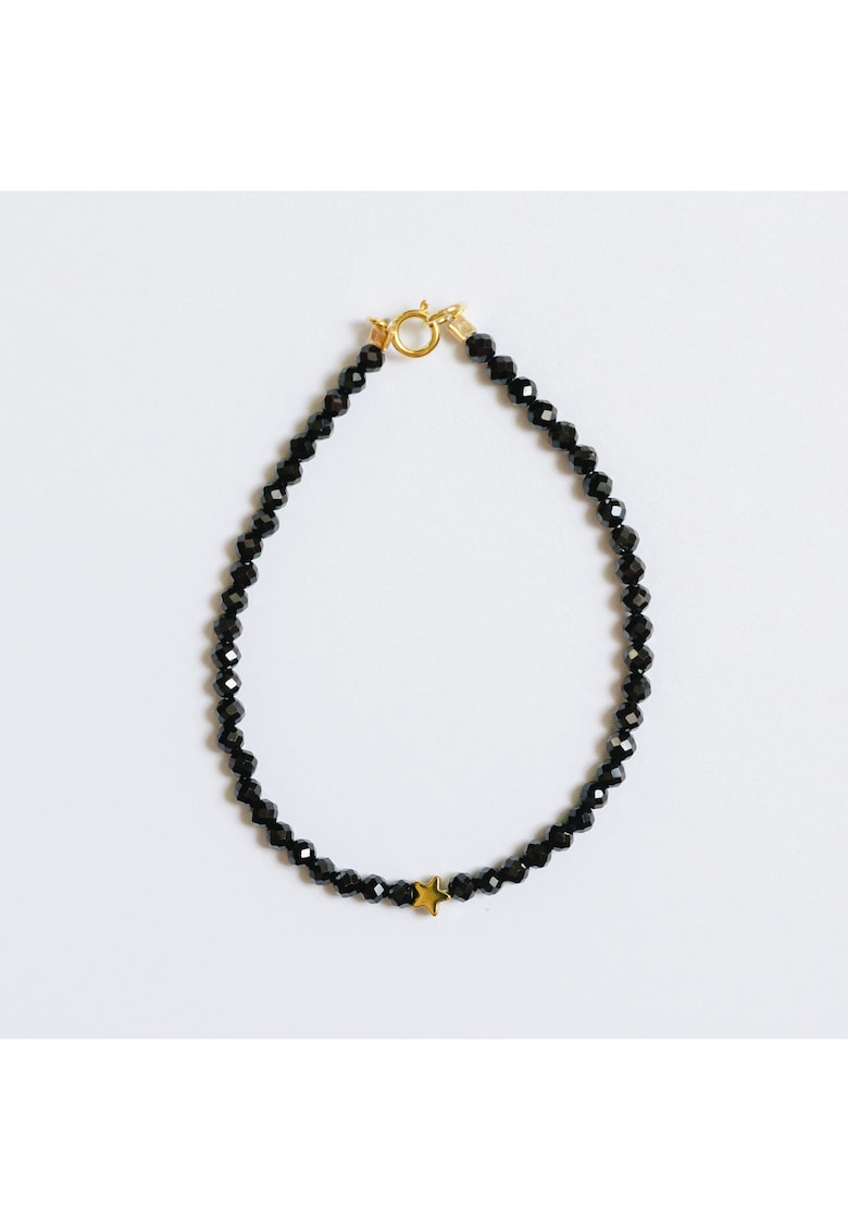 Bratara handmade realizata din pietre semipretioase spinel - stea hematit - accesorii argint925