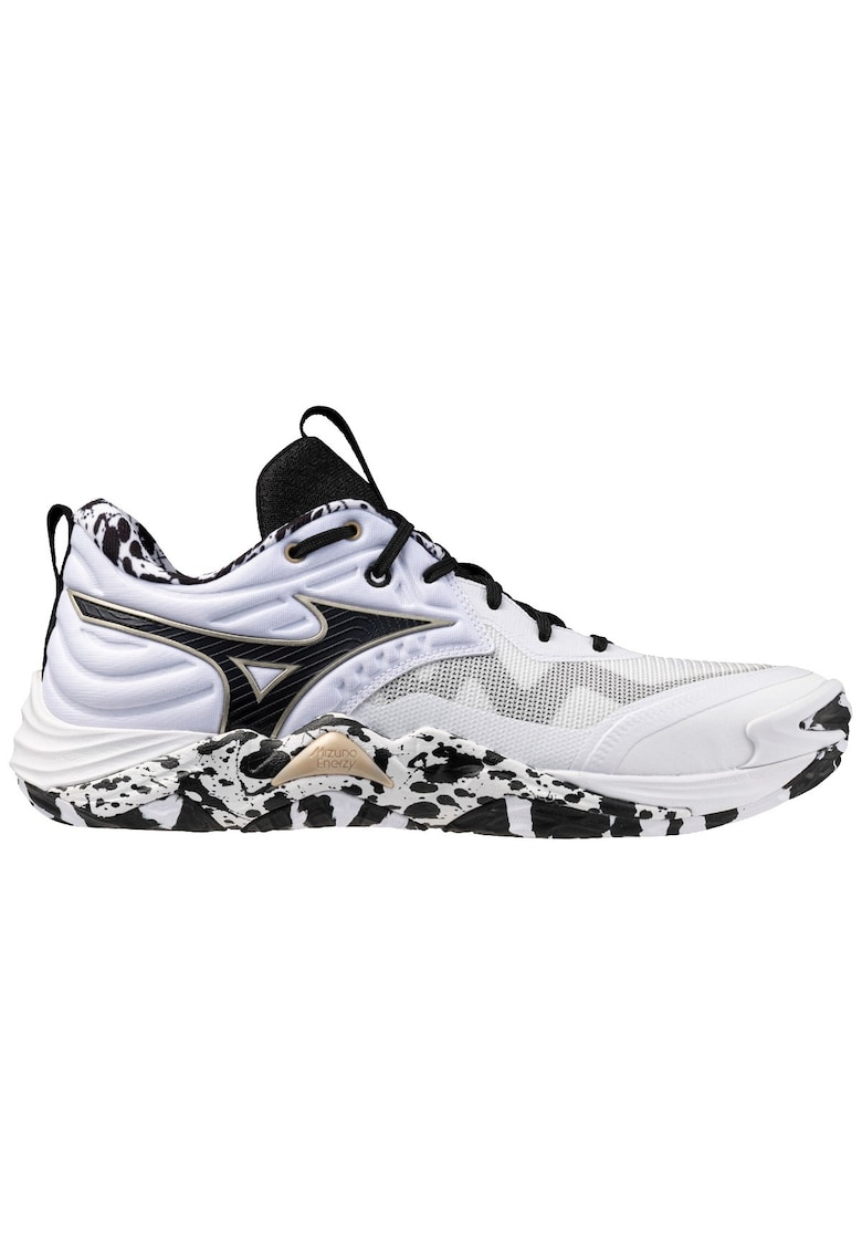 Pantofi volei Wave Momentum Elite FW 2025-Alb/Negru-44 1/2