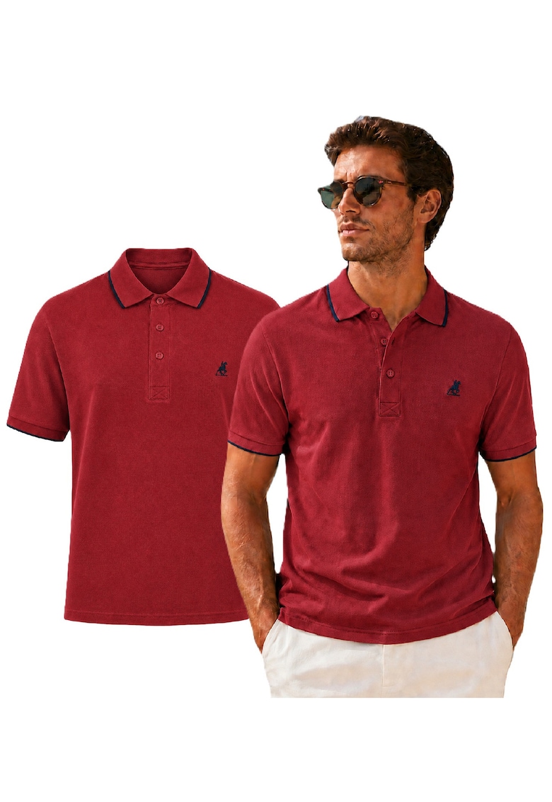 Tricou uni din bumbac cu logo.