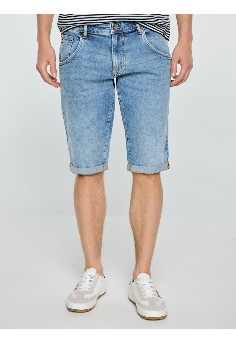Bermude din denim cu aspect decolorat Conner