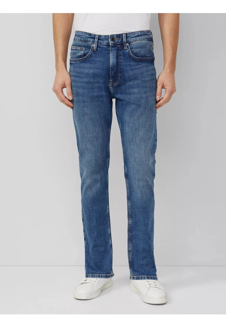 Blugi barbati Mauro cu talie medie - croiala Regular Fit - Tapered Leg - Albastru deschis - W32 L32
