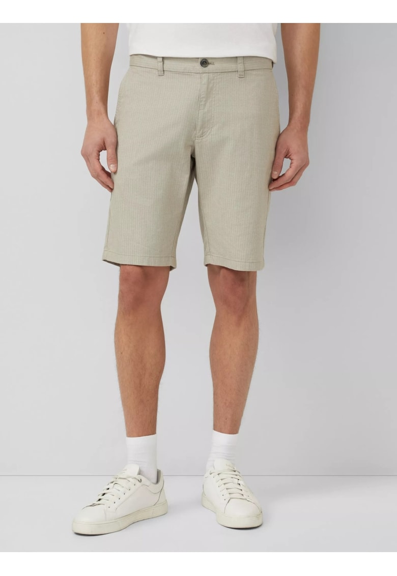 Pantaloni scurti barbati cu talie medie - Regular Fit - Straight Leg - Phoenix - Bej