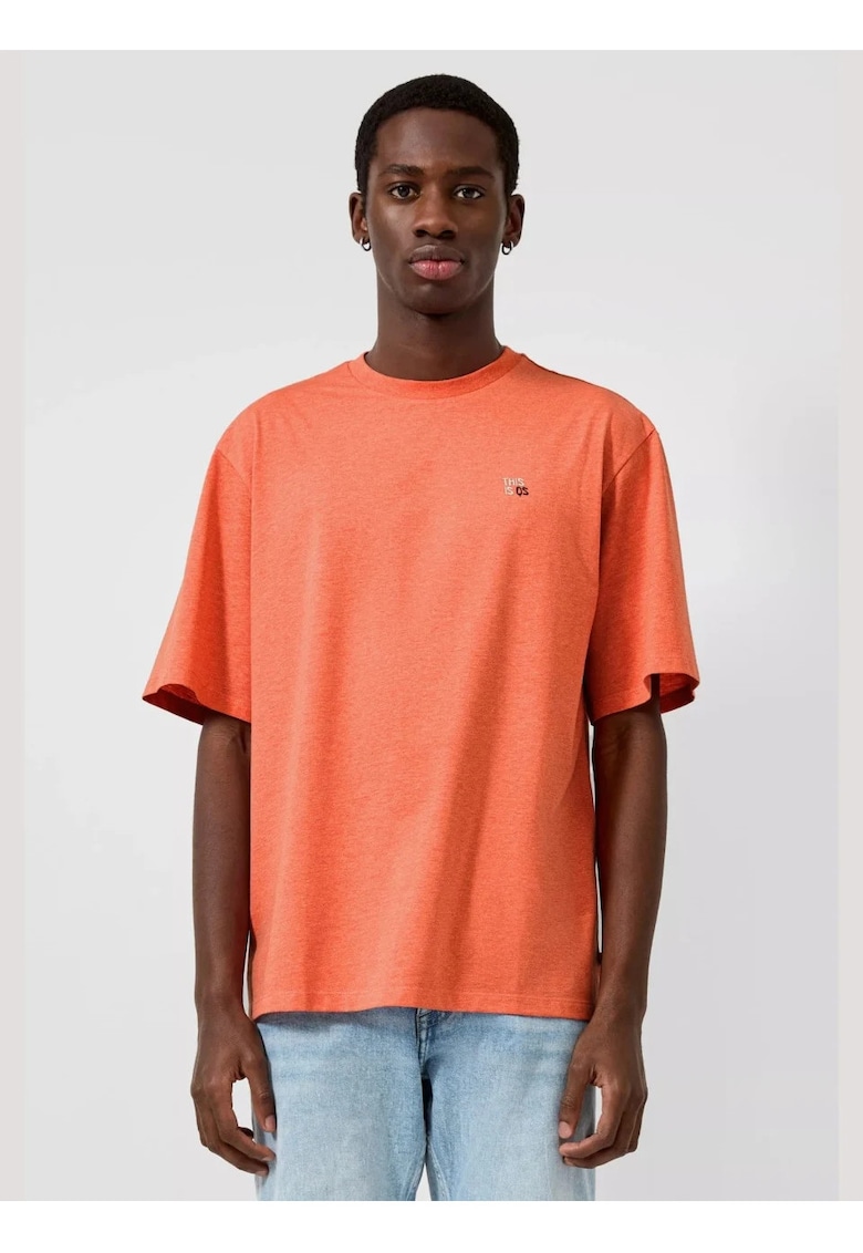 Q/S by s.Oliver Tricou barbati din amestec de bumbac - Relaxed fit - Portocaliu -