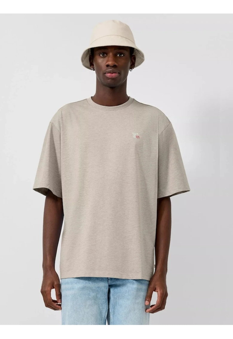 Q/S by s.Oliver Tricou barbati din amestec de bumbac - Relaxed fit - Bej -