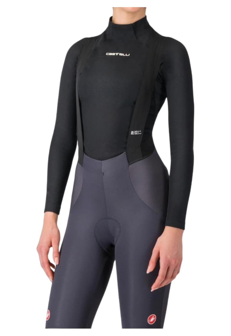 Bluza ciclism dama Flanders 2 Warm - Negru