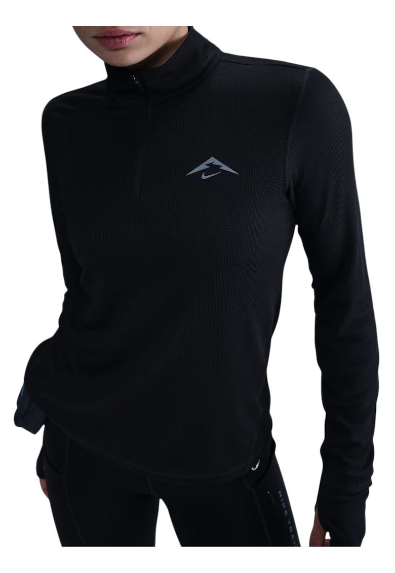 Bluza alergare dama Dri-FIT Trail Pro FW 2025 - Negru