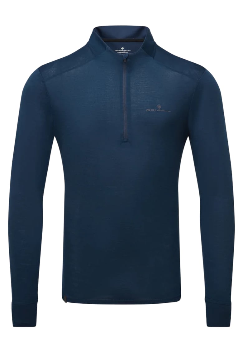Jacheta alergare barbati Tech Merino 1/2 Zip FW 2025 - Albastru