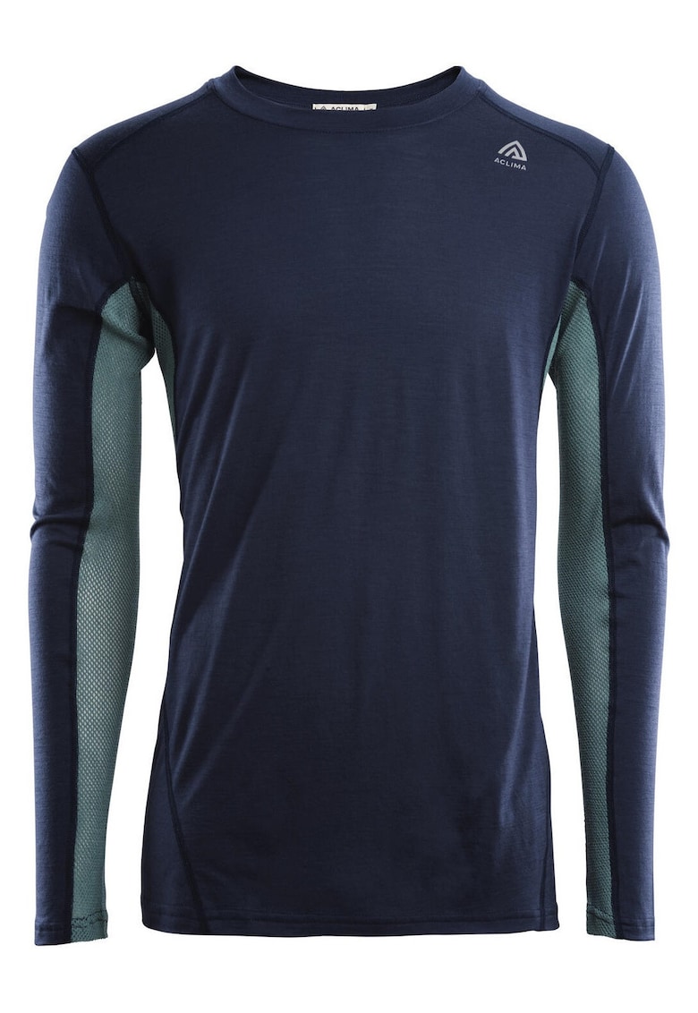 Bluza merino barbati Lightwool Sport - Verde/Bleumarin