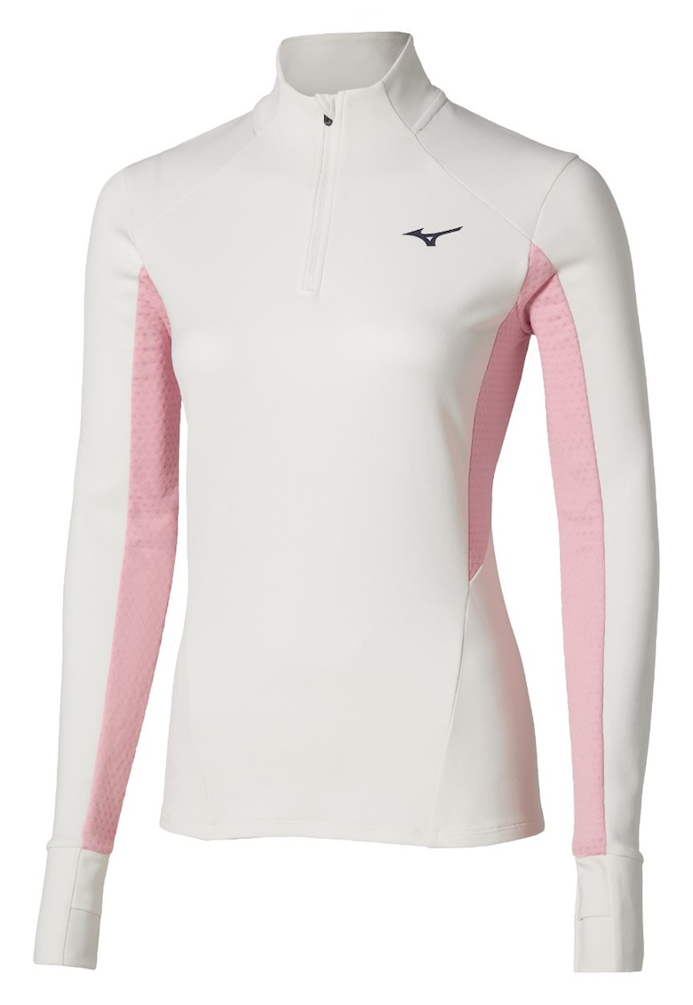 Bluza alergare dama Active Warm FW 2025 - Alb/Roz