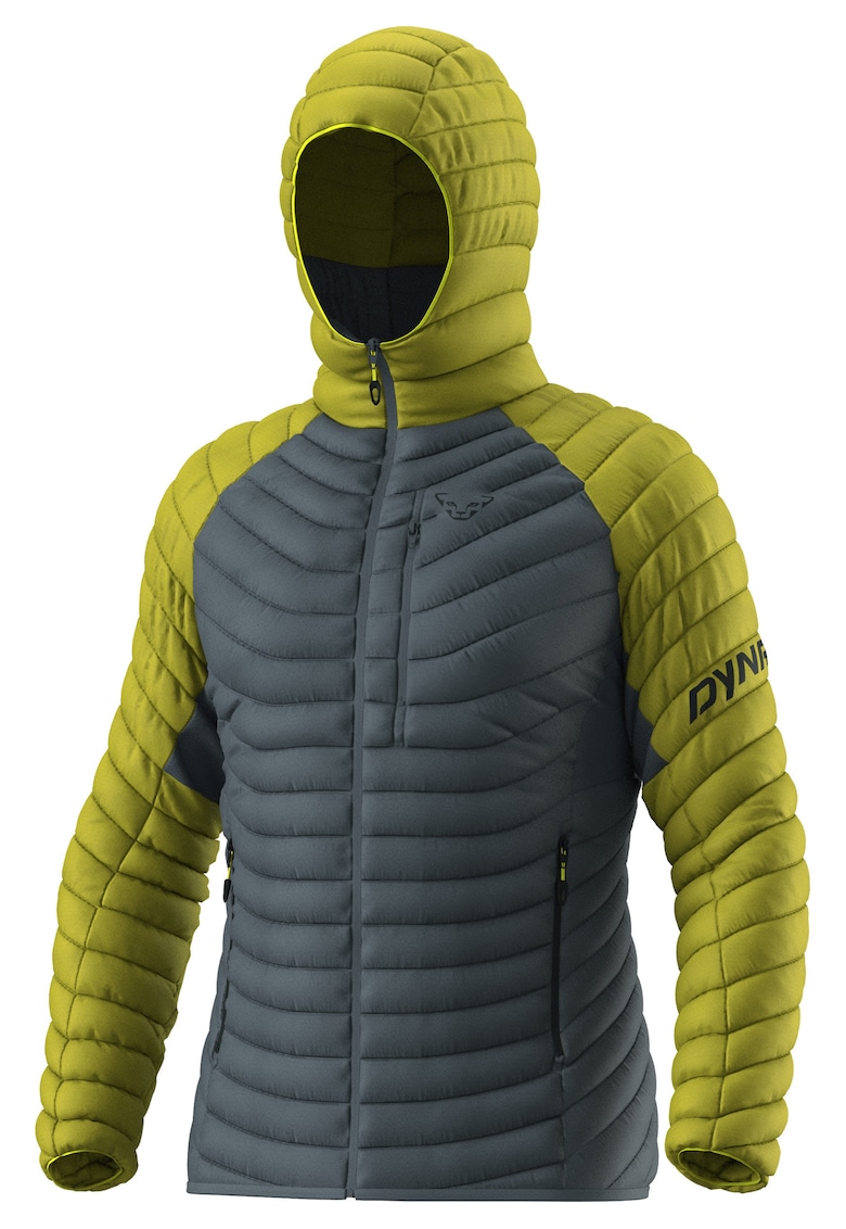 Jacheta puf barbati Radical Down RDS FW 2025 - Gri/Verde lime