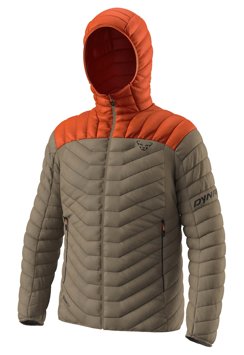 Jacheta puf barbati Ridge Ultralight Down - Maro/Portocaliu