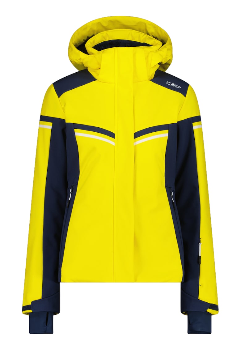 Jacheta schi dama Softshell - Negru/Galben