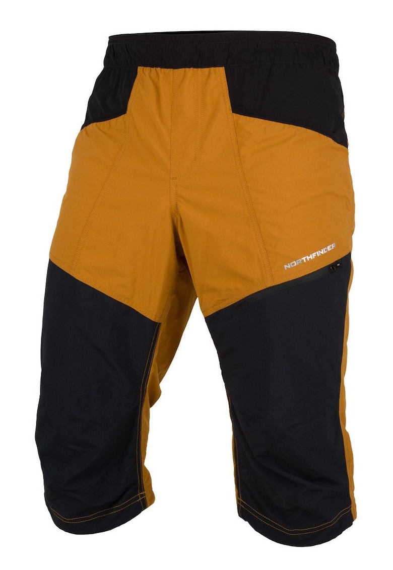 Pantaloni scurti trekking barbati Artur - Negru/Portocaliu