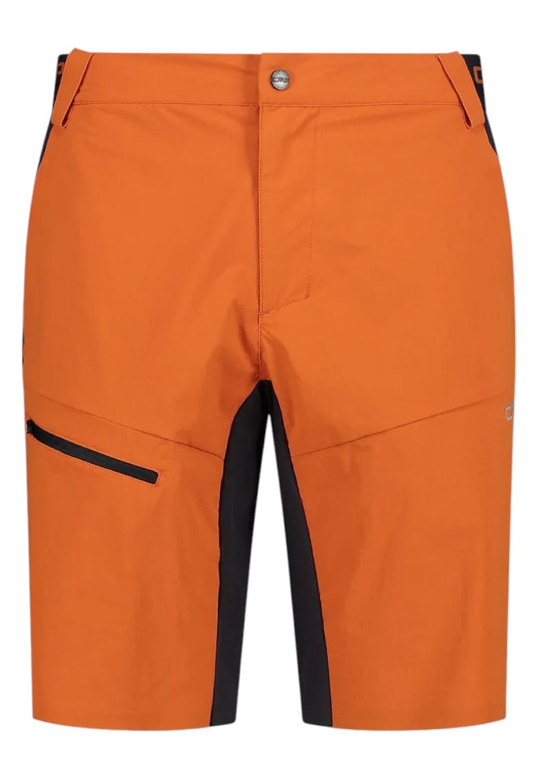 Pantaloni scurti trekking barbati 33T6667 SS 2025 - Negru/Portocaliu