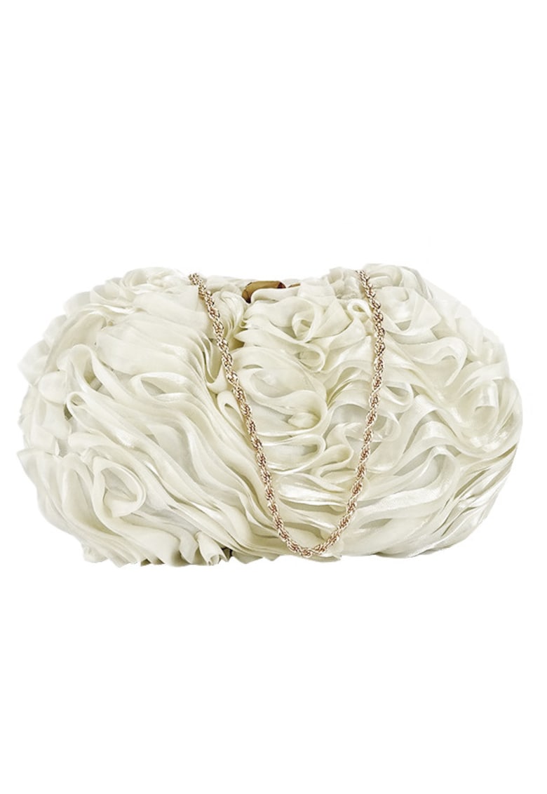 Geanta clutch ivory cu model 3D BMN-1241 06 20263 - Ivoire