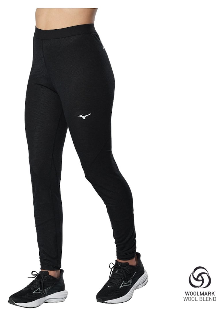 Pantaloni alergare dama Premium Merino - Negru