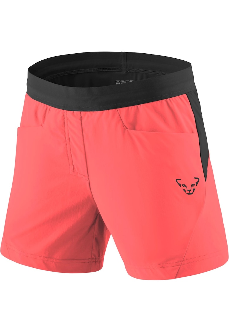 Pantaloni scurti trekking dama Transalper Hybrid - Negru/Portocaliu