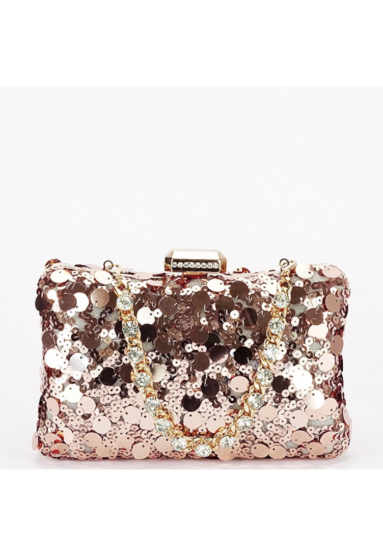 Geanta clutch champagne cu paiete BYH-896 05 20254 - Sampanie