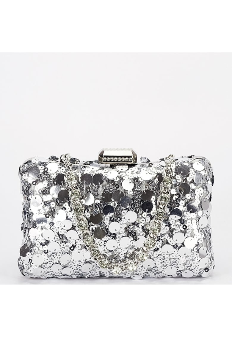 Geanta clutch arginite cu paiete BYH-896 05 20255 - Argintiu