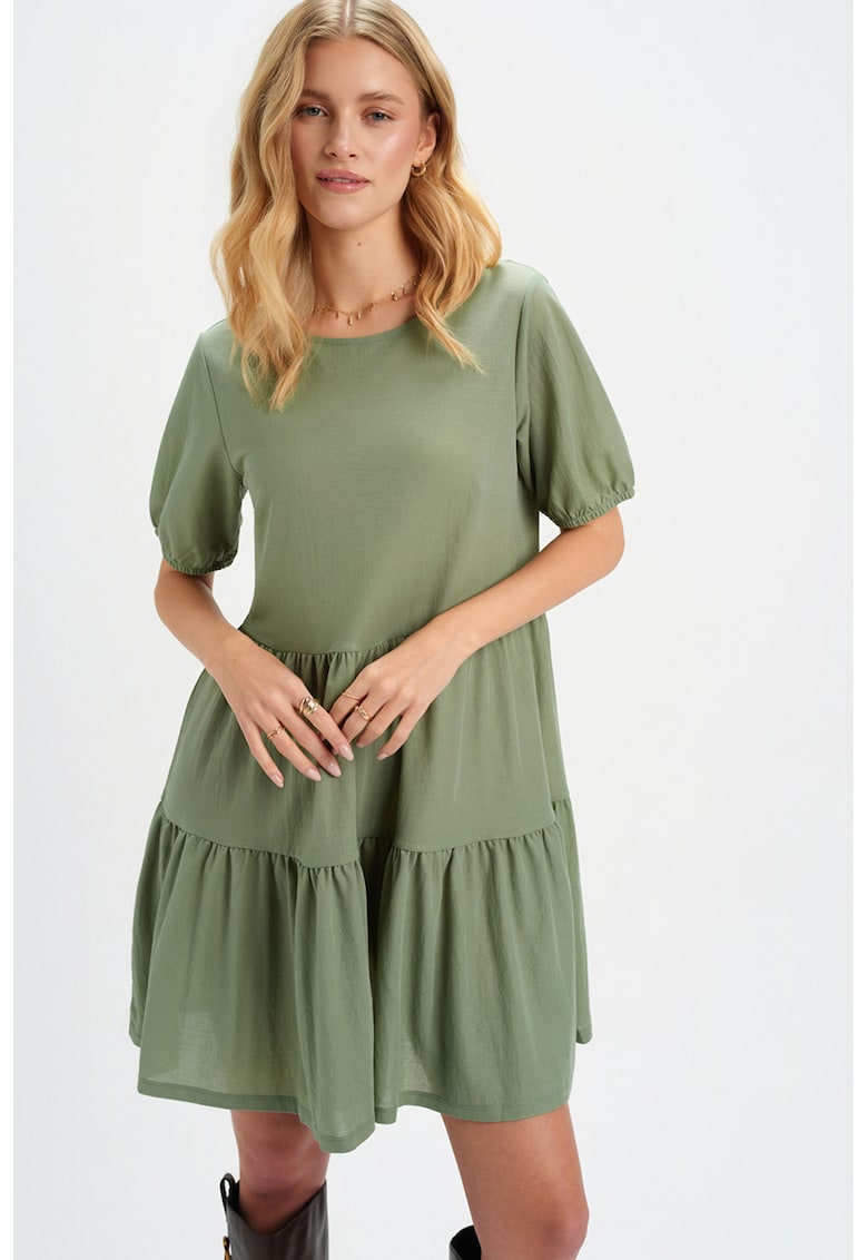Rochie scurta evazata - Verde deschis