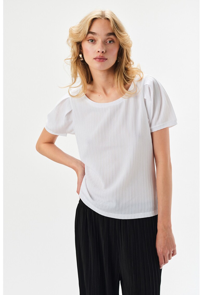 Tricou cu decolteu rotund - Alb