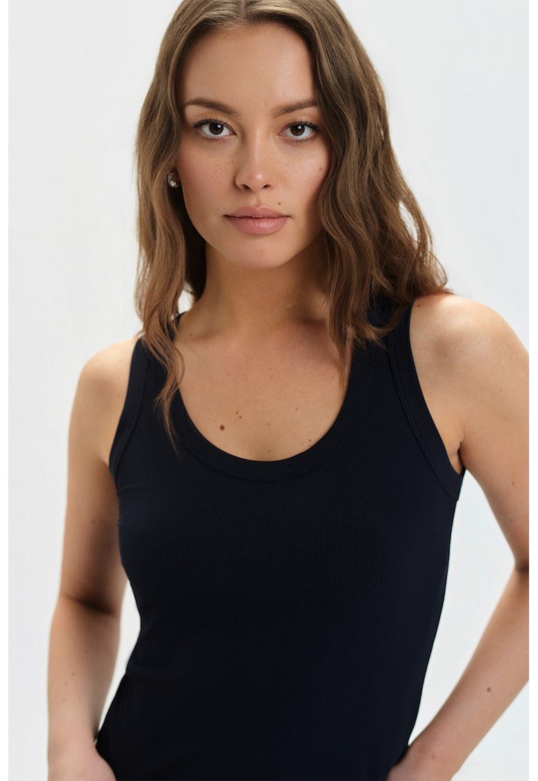 Top slim-fit - Albastru ultramarin