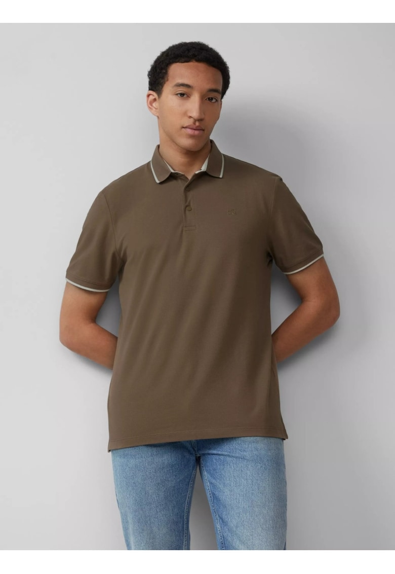 Tricou polo sport barbati din amestec de bumbac piqué - Regular fit - Maro