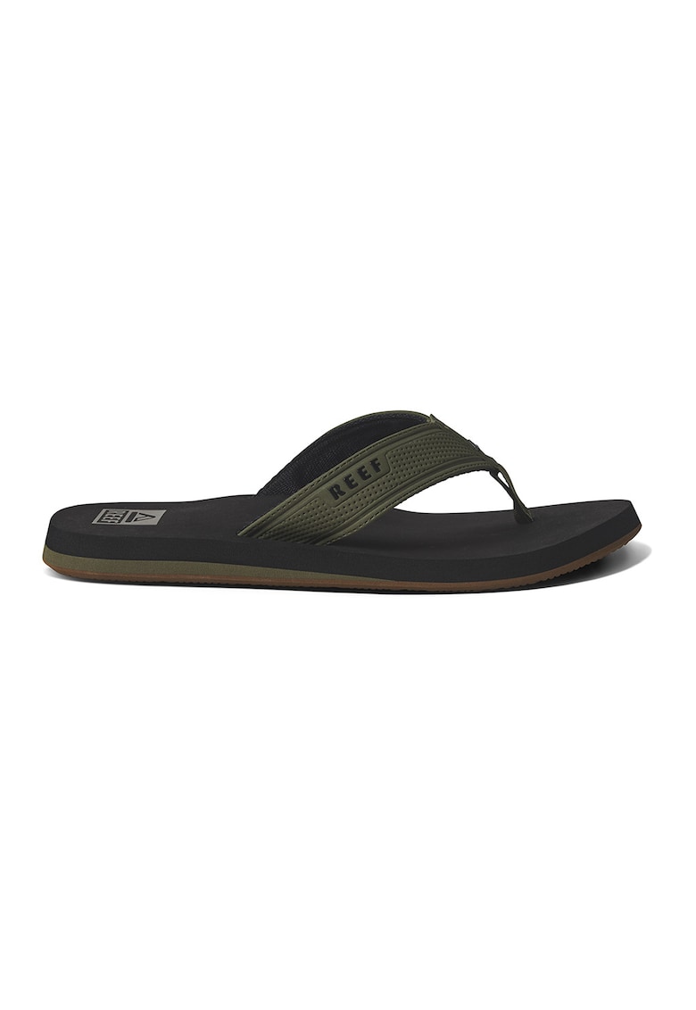 Papuci flip-flop cu aspect texturat Tha Layback - Verde stins