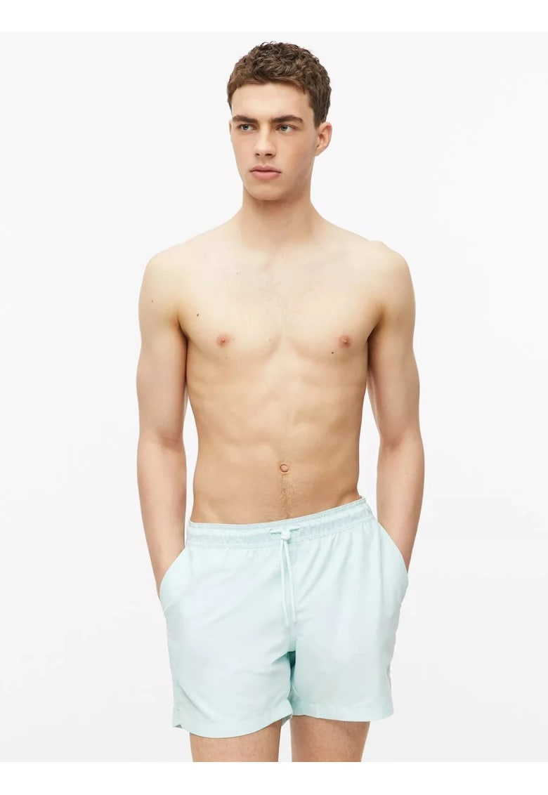 Pantaloni scurti barbati pentru inot cu croiala Regular fit - Turcoaz deschis -
