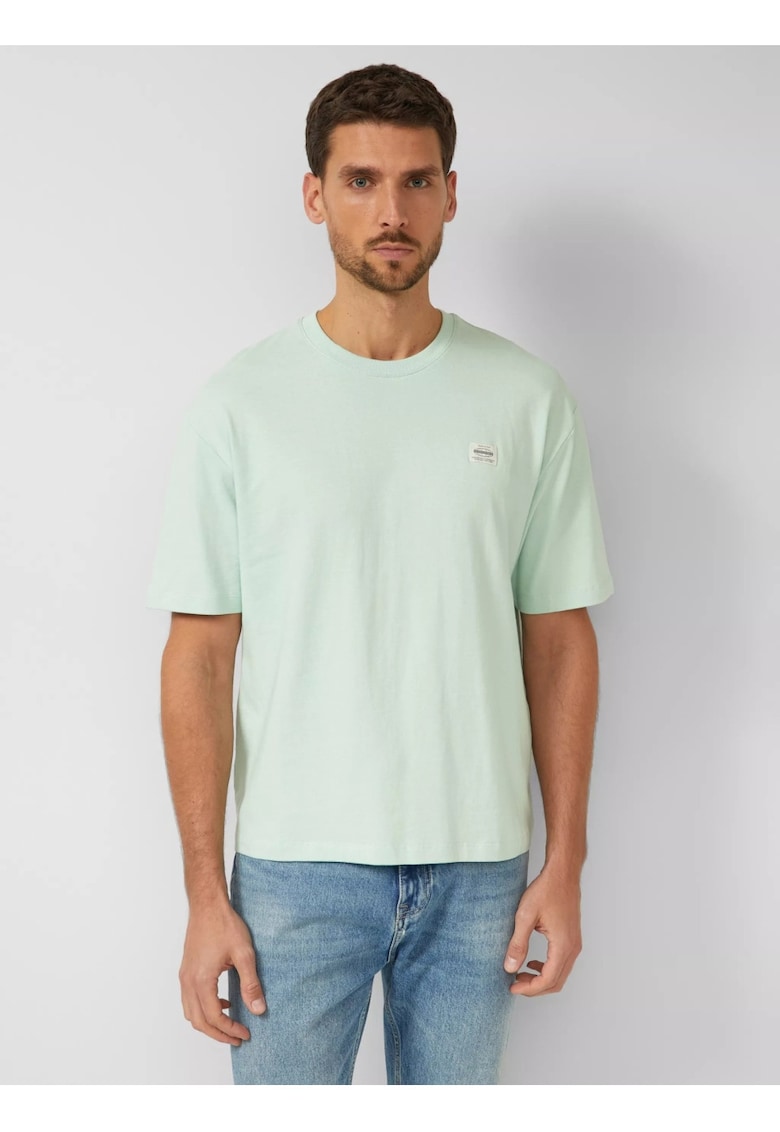 Tricou barbati - din jerseu gros de bumbac - Modern fit - Verde menta