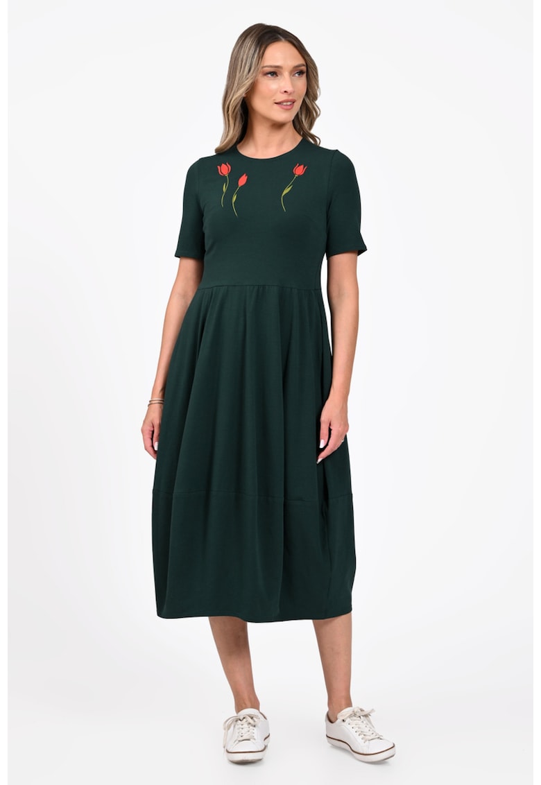 Rochie Dama - Baloon - tip Lalea - cu Pictura Realizata Manual V392 -