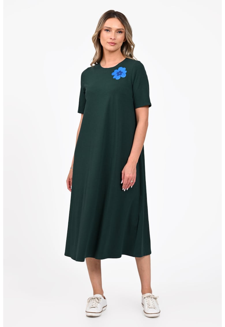 Rochie Dama - A-Line - cu Pictura Realizata Manual V395
