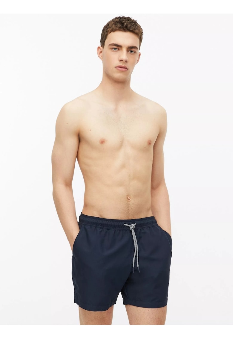 Pantaloni scurti barbati pentru inot cu croiala Regular fit - Bleumarin inchis -
