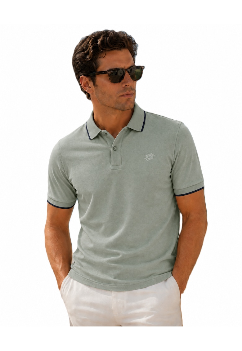 Tricou din amestec din bumbac cu guler tip polo