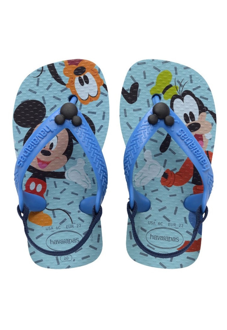 Sandale cu bareta separatoare si model Disney