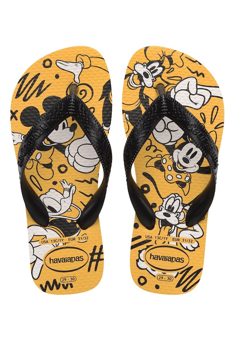 Papuci flip-flop cu bareta separatoare si model Disney