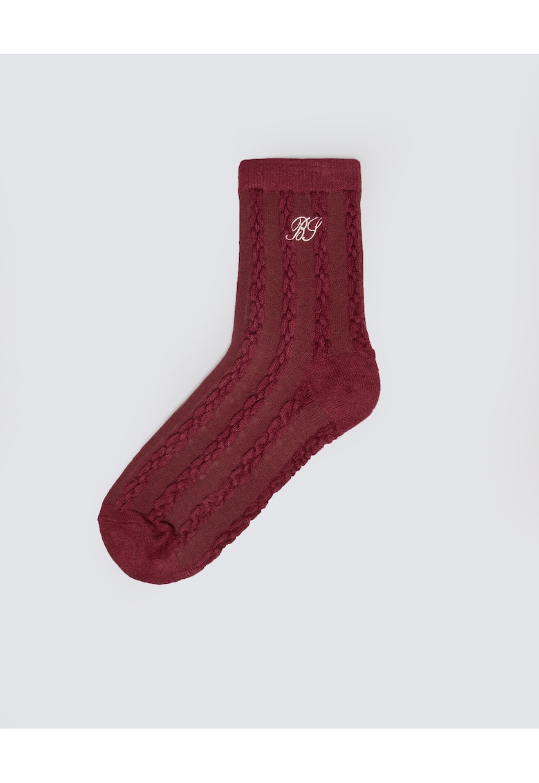 Sosete scurte cu detaliu broderie Brajda