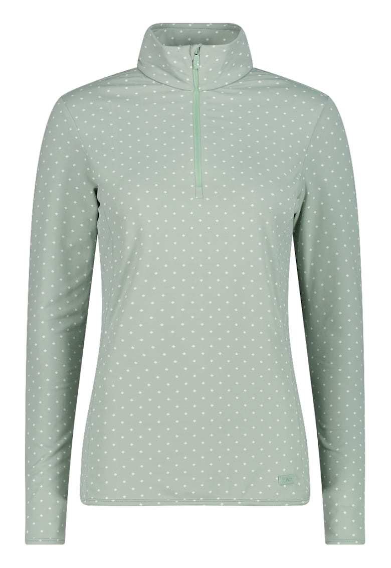 Fleece schi dama half-zip 34L4306 - Verde