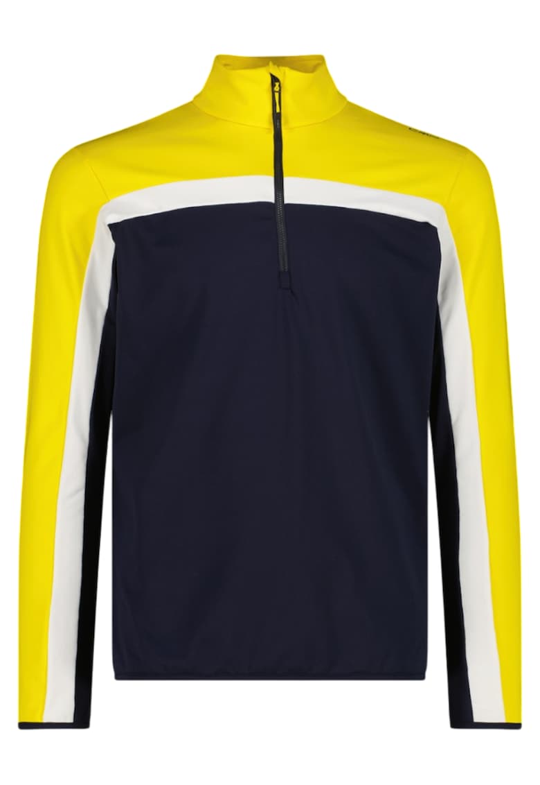 Fleece schi barbati Half-Zip Grid Tech - Negru/Galben