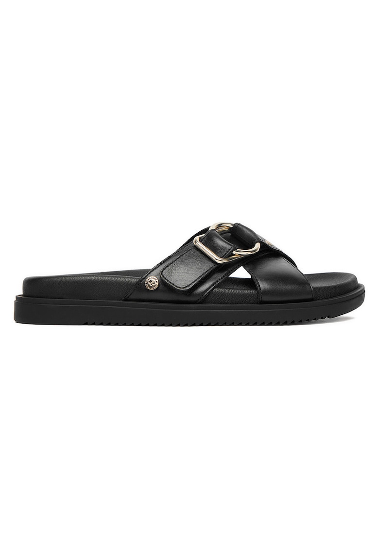 Papuci dama - piele naturala - Negru