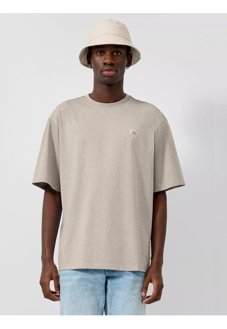 Q/S by s.Oliver Tricou barbati din amestec de bumbac - Relaxed fit - Bej -