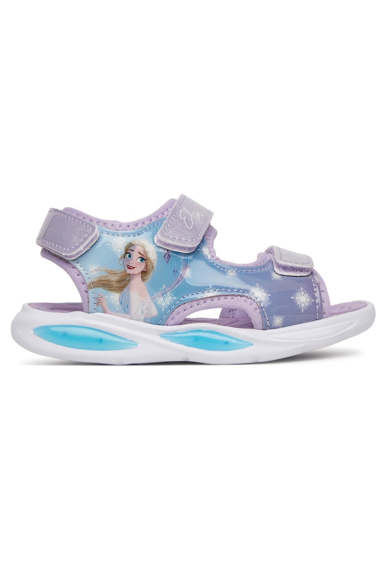 Sandale copii violet - material textil si sintetic - cu LED-uri intermitente - sistem de inchidere Velcro