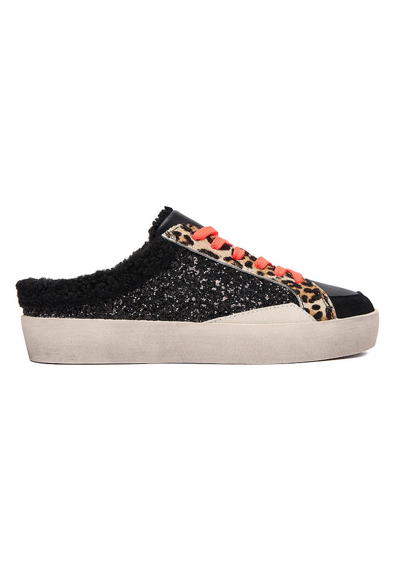 dama - negru - material sintetic - varf rotund - Negru