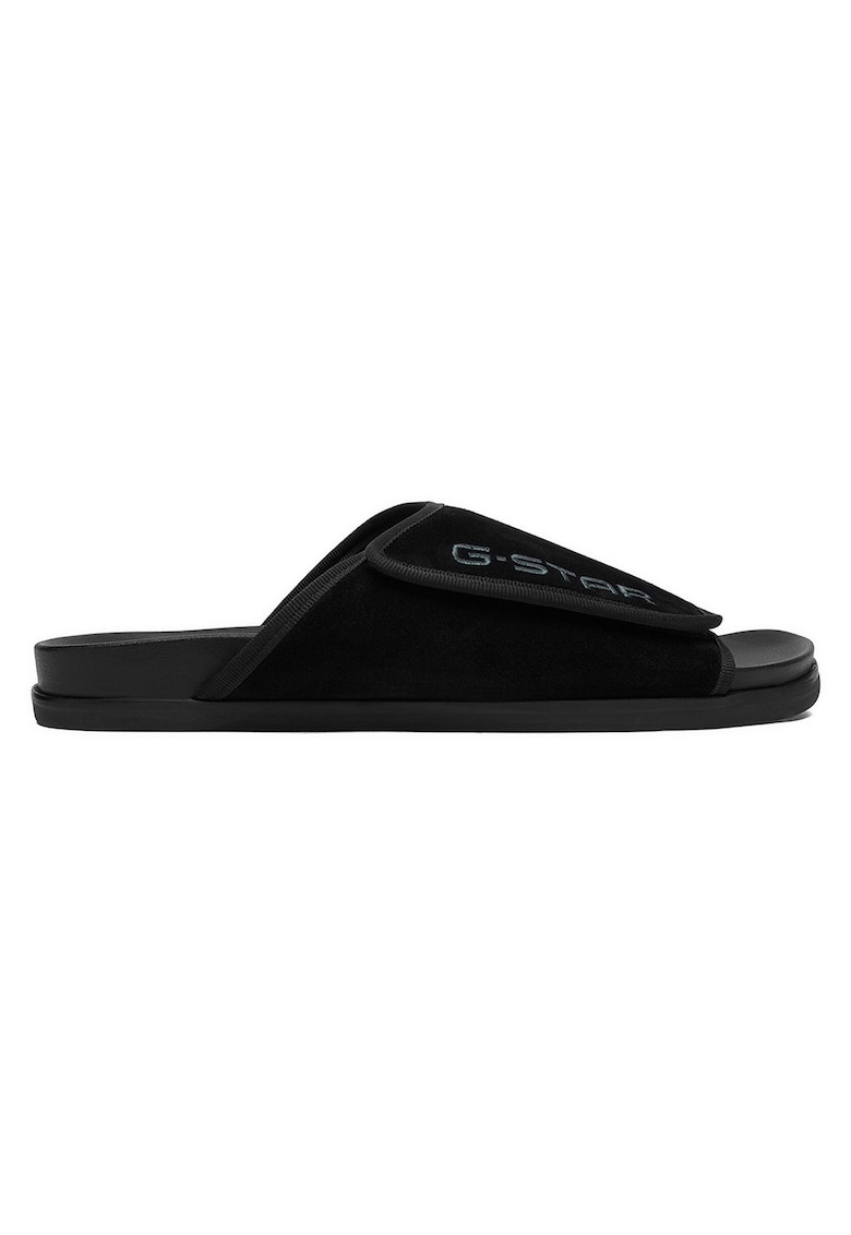 Papuci piele naturala - negru - pentru barbati - Negru