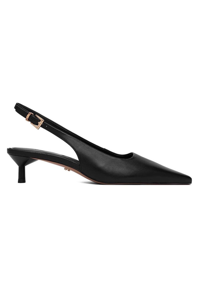 Pantofi dama - cu toc ascutit - negru - piele naturala