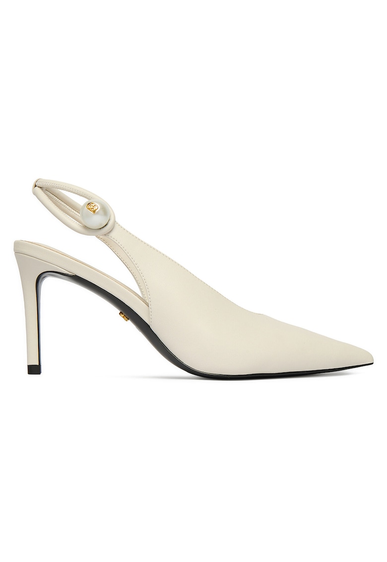 Pantofi dama - toc ascutit - alb - Alb