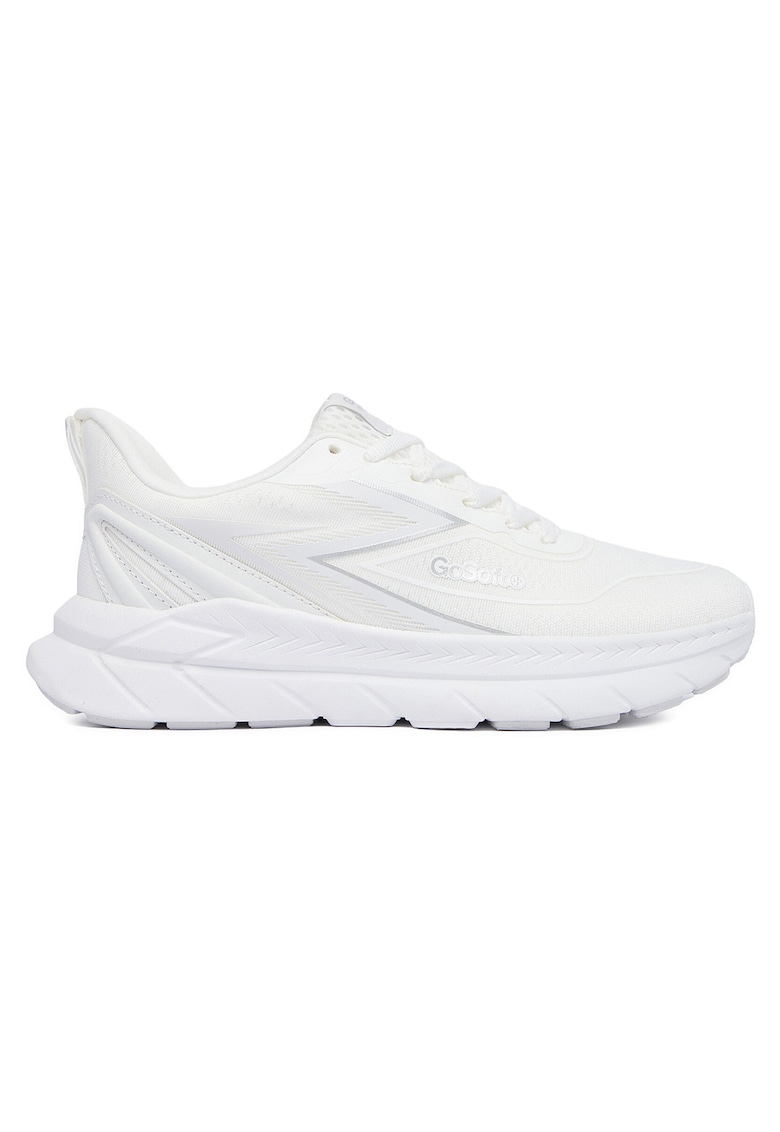 Pantofi sport dama albi - plasa/piele naturala - talpa groasa - design confortabil