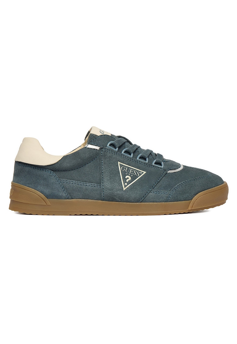 Pantofi sport copii - piele naturala si intoarsa - albastru/crem - casual