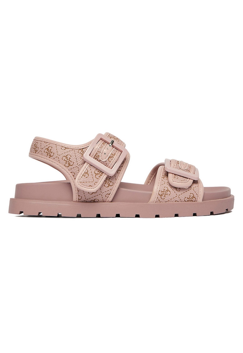 Sandale roz - piele ecologica - sistem inchidere catarama - Roz